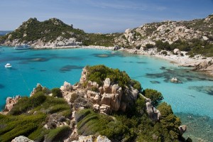 The coastline of Spargi, island in the archipelago of La Maddalena, Sardinia, Italy