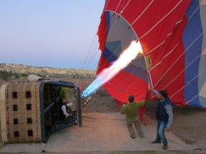 Fatih filling his air craft