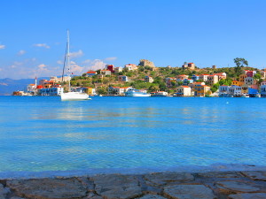 Kastellorizo Harbor in Meyisti Greece