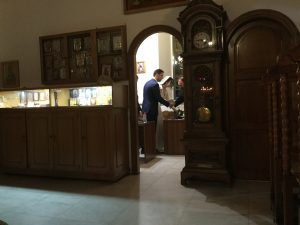 In the priest's ante-chambers signing the official marriage papers